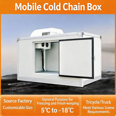 XPS Insulated Mobile Cold Chain Box with Variable Frequency Compressors and FRP Panels for Refrigerated Transport