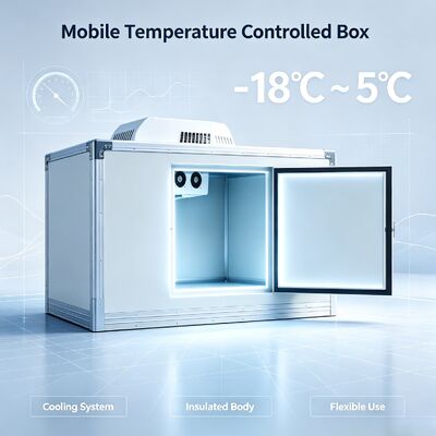 NEWBASE Vehicle-Mounted Mobile Cold Chain Box MCB-097, 0.97m3 Fiberglass Cabinet with DC 60V Inverter Cooling